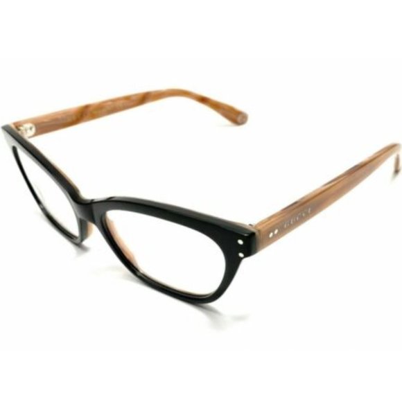 Gucci Women's Shiny Black and Brown Eyeglasses! - Picture 1 of 4